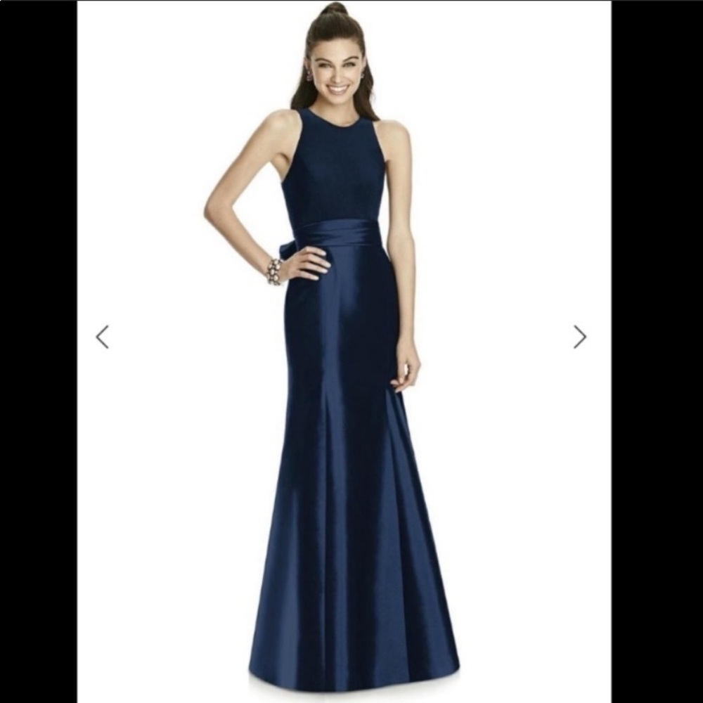 Alfred Sung D737 Midnight Floor Length Dress 2